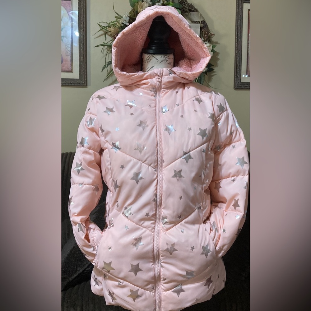Girls Swiss Tech Size XL 14-16 Pink Fleece Hooded Coat
